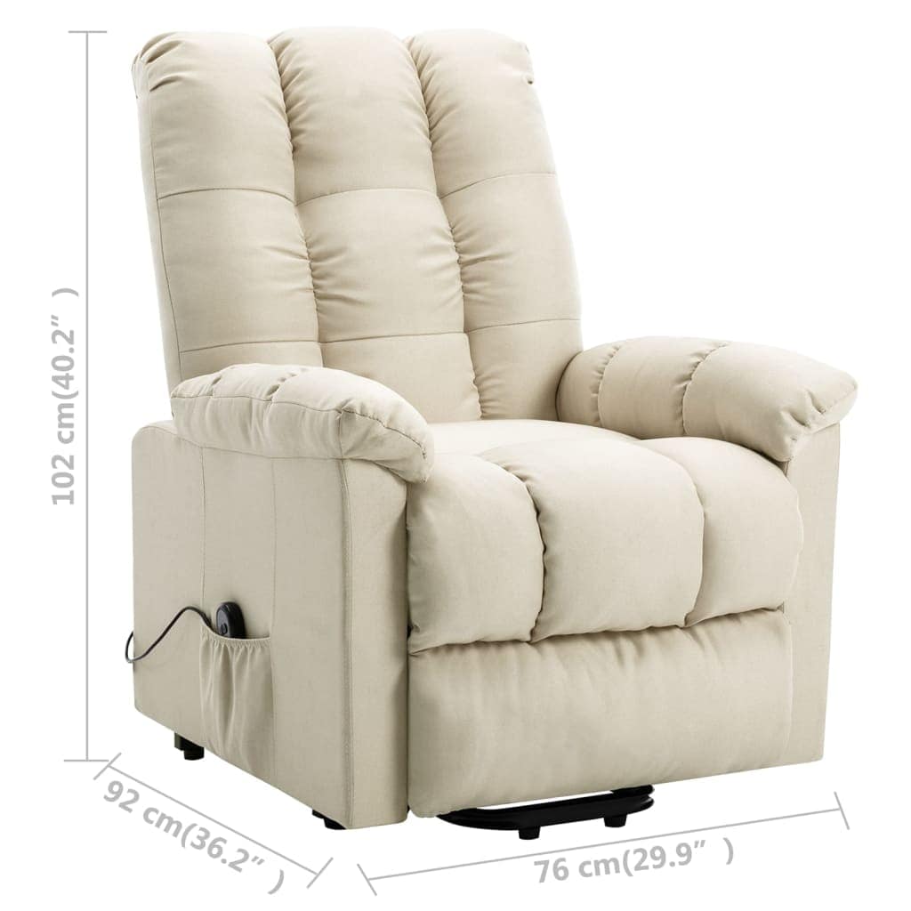 vidaXL Power Lift Recliner Electric Lift Chair for Home Theater Cinema Fabric - Image 4